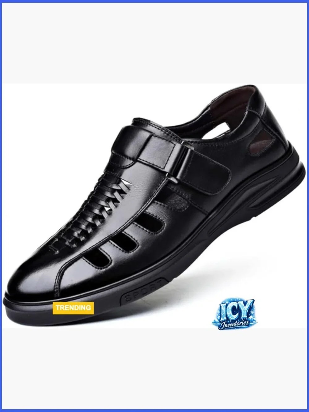 Men Synthetic Leather Breathable Fisherman Sandals for Business Dress Casual